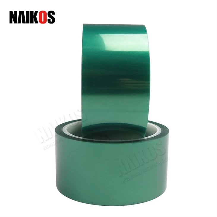 Bandă de poliester verde adezivă din silicon de înaltă calitate